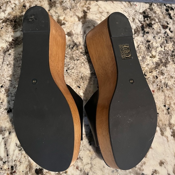 Tory Burch Patti Wedge - Black and Brown - Picture 2 of 6